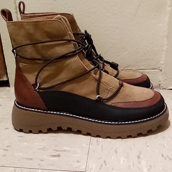 Lucky Brand  Tan and Black Boots main image 4